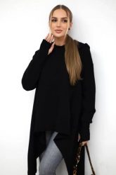 Bluza rozkloszowana u dołu czarna. Czarne bluzy damskie KESI, l, bez wzorów, z bawełny, bez ramiączek, z kapturem. Za 238.37 zł.