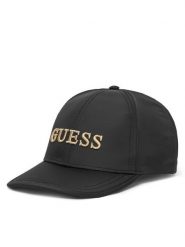 Guess Czapka z daszkiem AW5397 POL01 Czarny. Czarne czapki damskie Guess, z aplikacjami, z materiału. Za 159.99 zł.