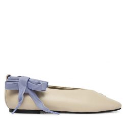 Baleriny Tommy Jeans. Balerinki damskie Tommy Jeans, bez wzorów, z jeansu, bez obcasa, bez zapięcia. Za 449.99 zł.