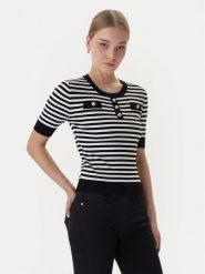 Morgan Sweter 261-MATTEA Czarny Slim Fit. Czarne swetry nierozpinane damskie Morgan, m, bez wzorów, z wiskozy, bez kołnierzyka, bez ramiączek. Za 209.99 zł.
