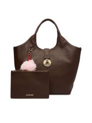 LOVE MOSCHINO Torebka JC4238PP0PKI0313 Brązowy ciemny. Brązowe shopperki damskie Love Moschino, bez wzorów, ze skóry, bez dodatków. Za 1,119.00 zł.