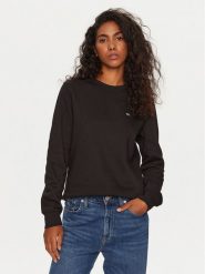 Tommy Jeans Bluza DW0DW19959 Czarny Regular Fit. Czarne bluzy damskie Tommy Jeans, xxs, bez wzorów, z bawełny, bez ramiączek, bez kaptura. Za 219.99 zł.
