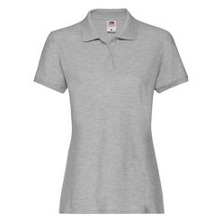 Damska Koszulka Polo Z Bawełny Premium. Szare koszulki sportowe damskie fruit of the loom, xl, bez wzorów, z bawełny, bez ramiączek. Za 80.99 zł.