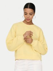 ONLY Bluza Best 15338727 Żółty Regular Fit. Żółte bluzy damskie ONLY, m, bez wzorów, z syntetyku, bez ramiączek, bez kaptura. Za 79.99 zł.