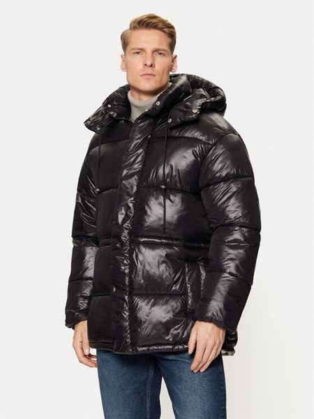 Jack & Jones Kurtka zimowa Green Point 12268209 Czarny Loose Fit. Czarne kurtki męskie Jack & Jones, na zimę, m, bez wzorów, z syntetyku, bez kaptura. Za 259.99 zł.