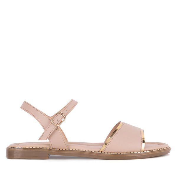 Sandały Lasocki. Brązowe sandały damskie Lasocki, bez wzorów, bez obcasa, na płaskiej podeszwie, bez zapięcia. Za 129.99 zł.