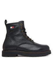 Tommy Jeans Trzewiki Archive '01 Tumble Lace Up Warm EM0EM01780 Czarny. Czarne botki męskie Tommy Jeans, bez wzorów, z jeansu, bez obcasa, bez zapięcia. Za 699.99 zł.