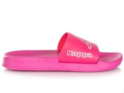 Klapki damskie sportowe Kappa KRUS. Białe klapki damskie Kappa, na lato, bez wzorów, z materiału, sportowe, bez obcasa, bez zapięcia. Za 59.00 zł.