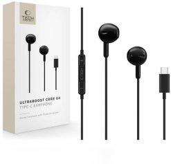 Słuchawki Tech-Protect TECH-PROTECT ULTRABOOST TYPE-C EARPHONE CORE G4 BLACK. Czarne słuchawki dokanałowe TECH-PROTECT. Za 30.00 zł.