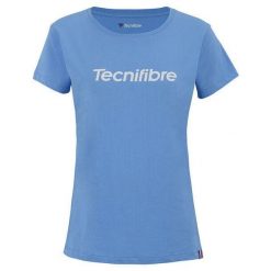 Damski bawełniany T-shirt Tecnifibre Team. Niebieskie t-shirty damskie TECNIFIBRE, s, bez wzorów, z bawełny, sportowe, bez kołnierzyka, bez ramiączek. Za 77.99 zł.