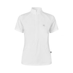 Damska koszulka konkursowa Kingsland Nila. Białe bluzki damskie KINGSLAND, bez wzorów, sportowe, bez kołnierzyka, bez ramiączek. Za 445.50 zł.