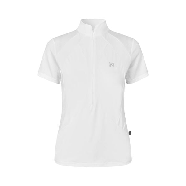 Damska koszulka konkursowa Kingsland Nila. Białe bluzki damskie KINGSLAND, bez wzorów, sportowe, bez kołnierzyka, bez ramiączek. Za 445.50 zł.