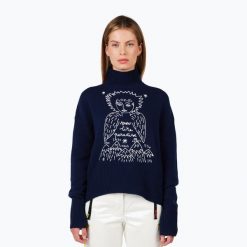 Sweter damski Rossignol JCC Snow Angels Pull. Niebieskie swetry nierozpinane damskie Rossignol, na zimę, bez wzorów, sportowe, bez kołnierzyka, bez ramiączek. Za 1,259.00 zł.