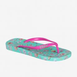 Damskie klapki Coqui. Czerwone klapki damskie Coqui, bez wzorów, z materiału, sportowe, bez obcasa, bez zapięcia. Za 126.99 zł.