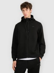 4F Bluza dresowa rozpinana z kapturem męska - czarna S. Czarne bluzy męskie 4F, m, bez wzorów, z dresówki, klasyczne, bez ramiączek, z kapturem. Za 179.99 zł.