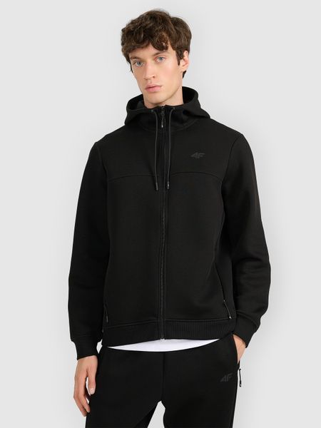 4F Bluza dresowa rozpinana z kapturem męska - czarna M. Czarne bluzy męskie 4F, m, bez wzorów, z dresówki, z kapturem. Za 179.99 zł.
