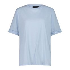 Koszulka damska CMP. Niebieskie bluzki damskie CMP, bez wzorów, sportowe, bez kołnierzyka, bez ramiączek. Za 107.10 zł.