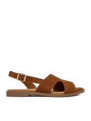 Lasocki Sandały CEO-EST-HELENA-20 Brązowy. Brązowe sandały damskie Lasocki, bez wzorów, ze skóry, bez obcasa, na płaskiej podeszwie, bez zapięcia. Za 139.99 zł.