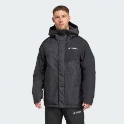 Kurtka Terrex Multi 2L Rain.Rdy Insulated. Czarne kurtki sportowe męskie Adidas, l, bez wzorów, bez kaptura, narciarskie. Za 1,099.00 zł.