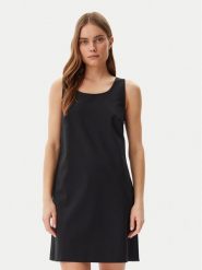 Calvin Klein Sukienka codzienna LV044B010G Czarny Regular Fit. Czarne sukienki damskie Calvin Klein, na co dzień, bez wzorów, z wiskozy, bez kołnierzyka, bez ramiączek, proste. Za 279.99 zł.