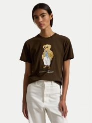 Polo Ralph Lauren T-Shirt 211A96599001 Brązowy Relaxed Fit. Brązowe t-shirty damskie Polo Ralph Lauren, s, bez wzorów, z bawełny, bez kołnierzyka, bez ramiączek. Za 719.99 zł.