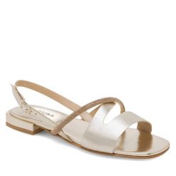 Sandały Badura. Żółte klapki damskie Badura, bez wzorów, bez obcasa, na płaskiej podeszwie, bez zapięcia. Za 199.99 zł.