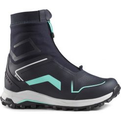 Buty turystyczne damskie ciepłe wodoodporne Quechua SH920 x-warm. Niebieskie obuwie trekkingowe damskie QUECHUA, bez zapięcia. Za 499.99 zł.