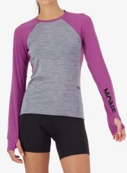Bluza termoaktywna damska Mons Royale Bella Merino Long Sleeve. Fioletowe bluzy damskie Mons Royale, m, bez wzorów, z elastanu, bez ramiączek, bez kaptura. Za 417.99 zł.