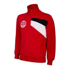 Kurtka/bluza piłkarska retro dla dorosłych Eintracht Frankfurt 1988 - Czerwona. Czerwone kurtki męskie COPA FOOTBALL, s, bez wzorów, retro, bez kaptura. Za 383.47 zł.