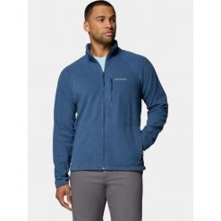 Sweter Męski Columbia Fast Trek II. Niebieskie swetry męskie Columbia, m, bez wzorów, sportowe, bez kołnierzyka, bez ramiączek. Za 249.00 zł.