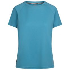 T-shirt damski Claudette. Niebieskie t-shirty damskie Trespass, s, bez wzorów, sportowe, bez kołnierzyka, bez ramiączek. Za 64.99 zł.