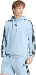 Adidas Bluza męska Essentials 3-Stripes Fleece Hoodie błękitna KY4170 L. Niebieskie bluzy męskie Adidas, l, bez wzorów, bez kaptura. Za 250.47 zł.