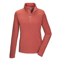 Bluza polarowa damska Killtec KSW 101 WMN FLC SHRT. Brązowe bluzy damskie KILLTEC, bez wzorów, z materiału, bez ramiączek, bez kaptura. Za 159.99 zł.