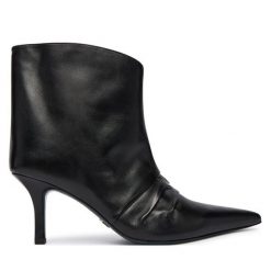 Botki Patrizia Pepe. Czarne botki damskie Patrizia Pepe, bez wzorów, bez obcasa, na szpilce, bez zapięcia. Za 1,629.00 zł.