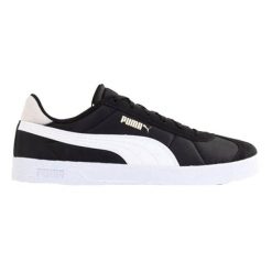 Męskie Buty Sportowe Club Suede Trim. Czarne buty sportowe męskie Puma, bez wzorów, bez obcasa, bez zapięcia. Za 294.99 zł.