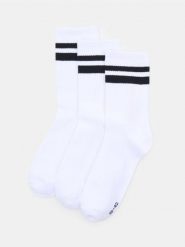 Długie skarpetki OEKO-TEX 3 pack - biały. Białe skarpety męskie Sinsay, bez wzorów. Za 17.99 zł.