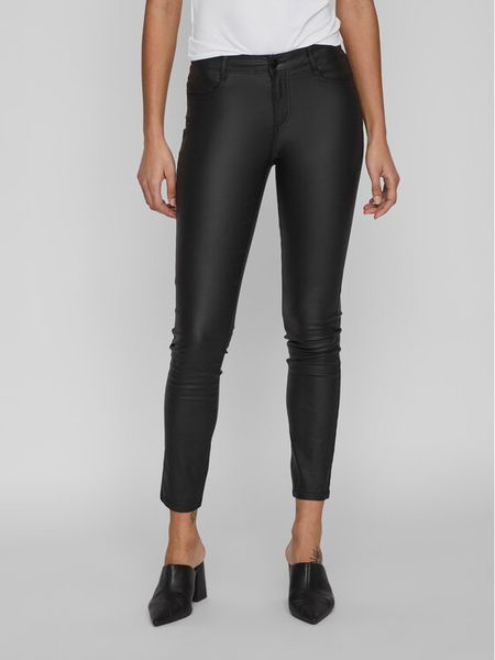 Vila Spodnie materiałowe Commit 14036194 Czarny Skinny Fit. Czarne spodnie materiałowe damskie Vila, bez wzorów, z materiału. Za 89.99 zł.