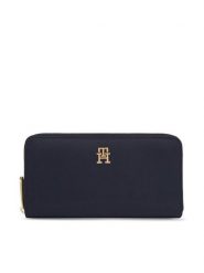 Tommy Hilfiger Portfel Poppy Th Large Za AW0AW15642 Granatowy. Niebieskie portfele damskie Tommy Hilfiger, z materiału. Za 229.99 zł.