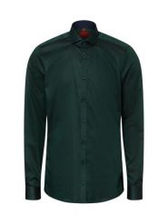 Finshley & Harding Koszula Mężczyźni Slim Fit Bawełna zielony, 40. Zielone koszule męskie Finshley & Harding, m, bez wzorów, z bawełny, eleganckie, bez kołnierzyka, bez ramiączek. Za 279.95 zł.