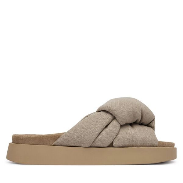 Klapki Inuikii. Brązowe klapki damskie Inuikii, bez wzorów, bez obcasa, bez zapięcia. Za 599.99 zł.
