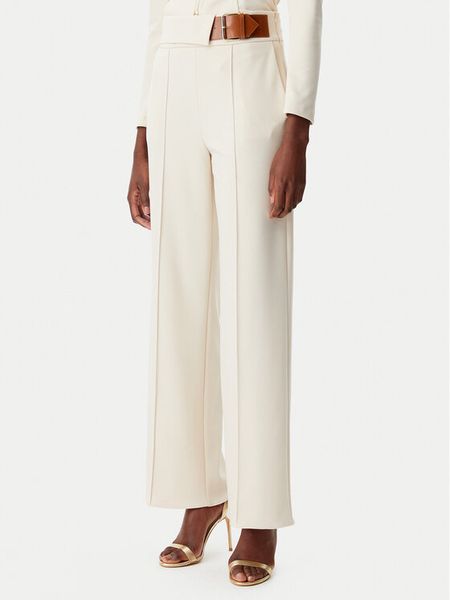 Rinascimento Spodnie materiałowe CFC0122936003 Beżowy Regular Fit. Brązowe spodnie materiałowe damskie Rinascimento, bez wzorów, z materiału. Za 249.99 zł.