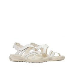 Sandały Merrell Harbor Backstrap Białe/Beżowe. Białe sandały damskie Merrell, bez wzorów, z materiału, bez obcasa, bez zapięcia. Za 577.00 zł.