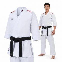 Kimono do karate Extera Kata WKF RED - Zestaw bluza + spodnie MOOTO. Białe bluzy damskie DBX BUSHIDO, bez wzorów, z materiału, bez ramiączek, bez kaptura. Za 899.00 zł.