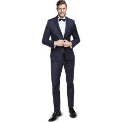 Garnitur ślubny w mikrowzór LEONARDO GXGS900036. Białe garnitury męskie Giacomo Conti, m, bez wzorów, z wełny, eleganckie. Za 1,199.00 zł.