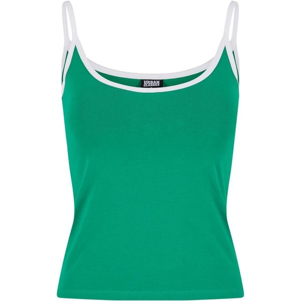 Damski tank top Urban Classics Contrast Basic (x2). Białe topy damskie Urban Classics, bez wzorów, eleganckie, bez kołnierzyka, bez ramiączek. Za 149.50 zł.