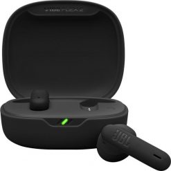 Słuchawki JBL Vibe Flex 2 czarne (JBLVFLEX2BLK). Czarne słuchawki bezprzewodowe JBL. Za 232.38 zł.