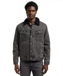 MĘSKA KURTKA LEE SHERPA JACKET DEEP OBSIDIAN 112370427. Kurtki męskie Lee, na zimę, l, bez wzorów, bez kaptura. Za 379.99 zł.