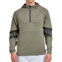 Bullpadel Gumala Sweatshirt. Zielone bluzy męskie bullpadel, bez wzorów, sportowe, bez ramiączek, bez kaptura. W wyprzedaży za 217.75 zł.