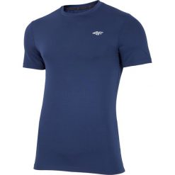 Koszulka treningowa męska TSMF300 - ciemny granat. T-shirty męskie 4F, m, bez wzorów, z dzianiny, bez kołnierzyka, bez ramiączek. Za 59.99 zł.