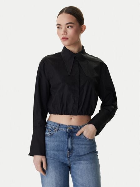 Vero Moda Koszula Melli 10330520 Czarny Regular Fit. Czarne koszule damskie Vero Moda, xs, bez wzorów, z bawełny, bez kołnierzyka, bez ramiączek. Za 121.99 zł.